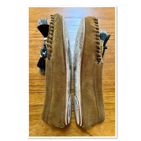 HALF PRICE SALE - Loeffler Randall Suede Tassel Accent Moccasins - Picture 5 of 9